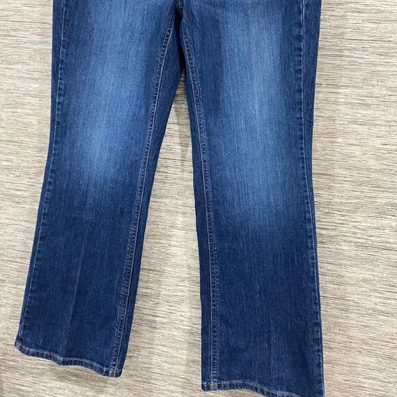 Tommy Hilfiger Womens Freedom Mid-Rise Bootcut Jeans Size 14A Dark Wash Denim - Picture 2 of 7